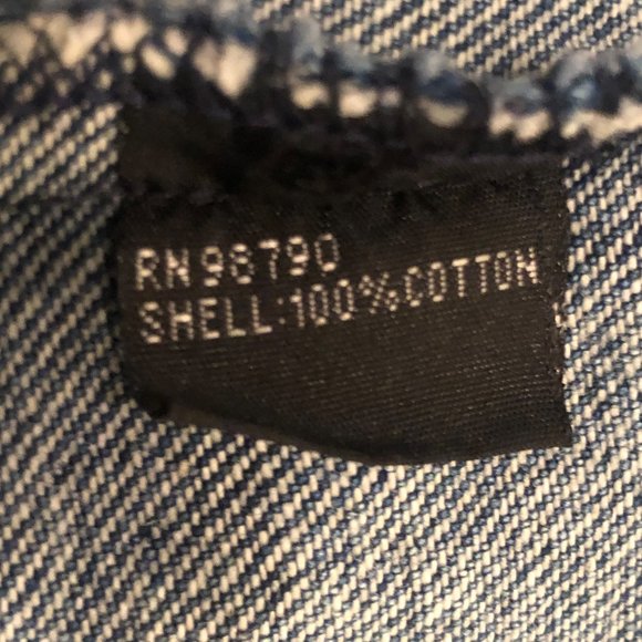 Rampage Size Med Vintage Double Breasted Belted Blue Denim Jacket with Pockets - Picture 10 of 16